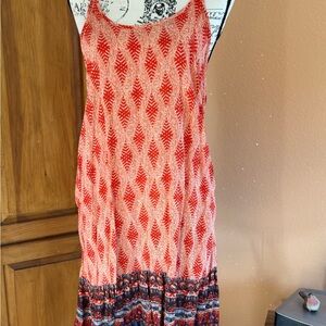 Red and White Patterned Sundress